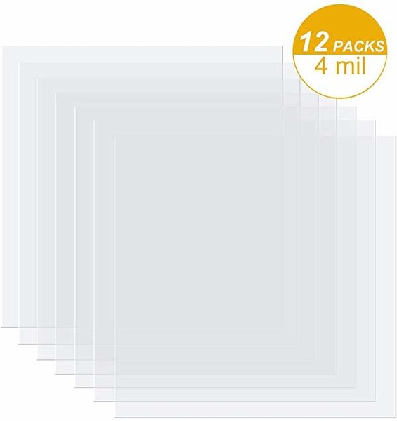 12 Pieces 4 mil Blank Stencil Material Mylar Template Sheets for Stencils(Size:12  x 12 inches)