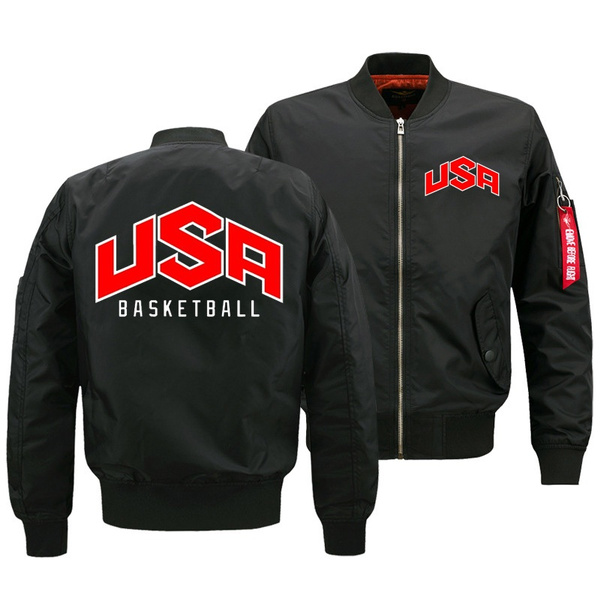 Lyrisch Pelgrim tijger USA Basketball Jacket Mens Casual Jacket USA Flag Men Pilot Bomber Jacket  Male Overcoat Big Size S- 8XL | Wish