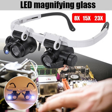led, magnifyingeyeglasse, lights, Watch