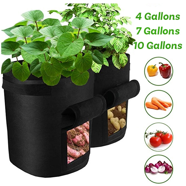 10 Gallon Potato Grow Bags Two Sidesvelcro Window Vegetable Grow