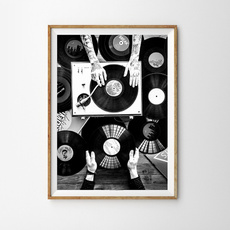 vinylrecordsposter, Dj, Posters, djwallart