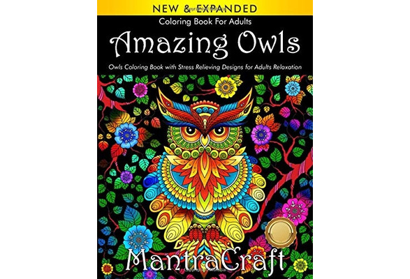 Coloring Book for Adults: Amazing Owls: Owls Coloring Book with