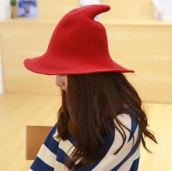 Women Modern Witch Hat Foldable Costume 