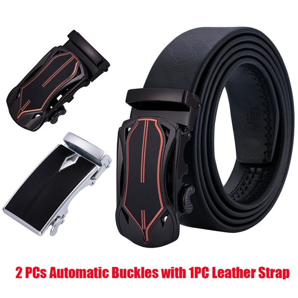 Men's Cool Leather Belt 2 PCs Automatic 