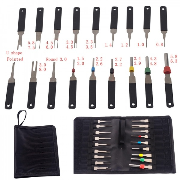 18PCS Auto Electrical Wire Retractor Connector Pin Harness Terminal