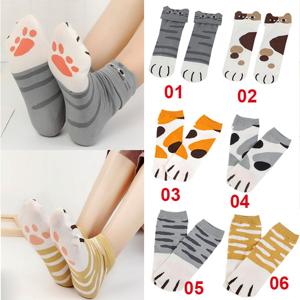 Newest Cute Animal Socks Cat Paw Socks Cotton Breathable Casual