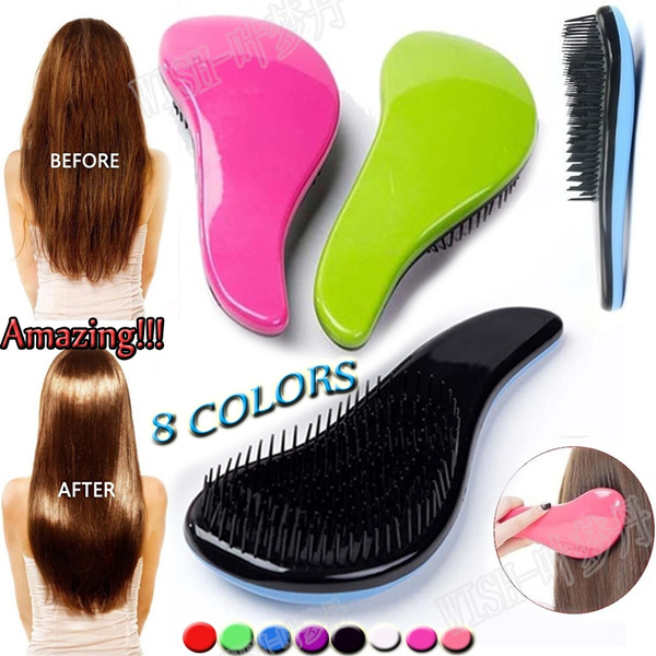 8 Colors Professional Magic Detangling Anti-Static Hair Brush Comb Salon  Styling Tool Comb | Wish