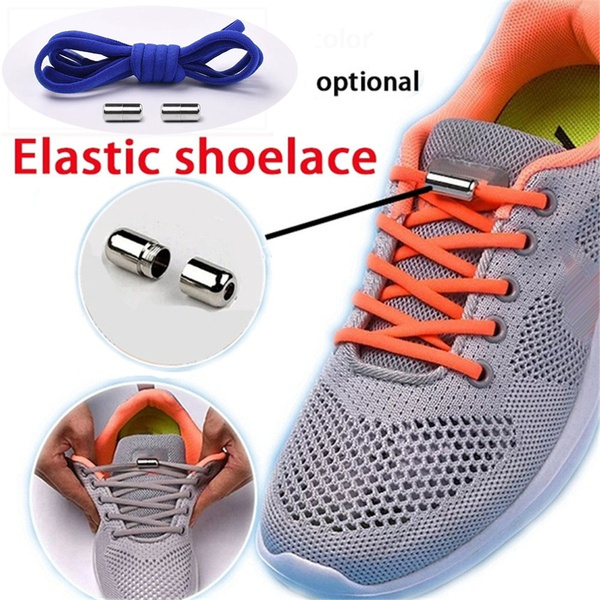 Sports Kids Adult Metal Tip Fast Lacing Elastic Shoe Laces Quick Lazy Laces  No Tie Shoelaces Sneakers Shoelace