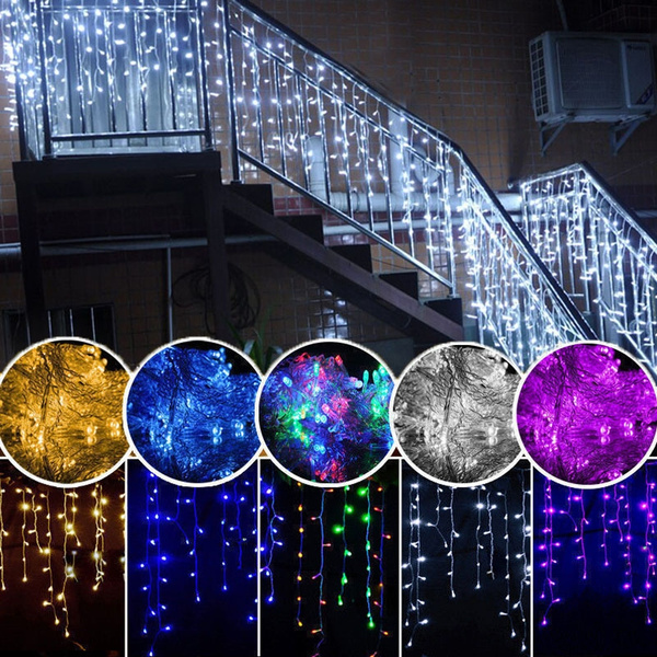 Details about  / 5m Curtain Icicle Led String Light Droop 0.4//0.5//0.6m Christmas Holiday