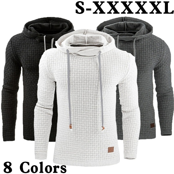 Mens Hoodie Coat Jacket Winter Warm Hooded Sweatshirt Outwear Jumper Sweater New