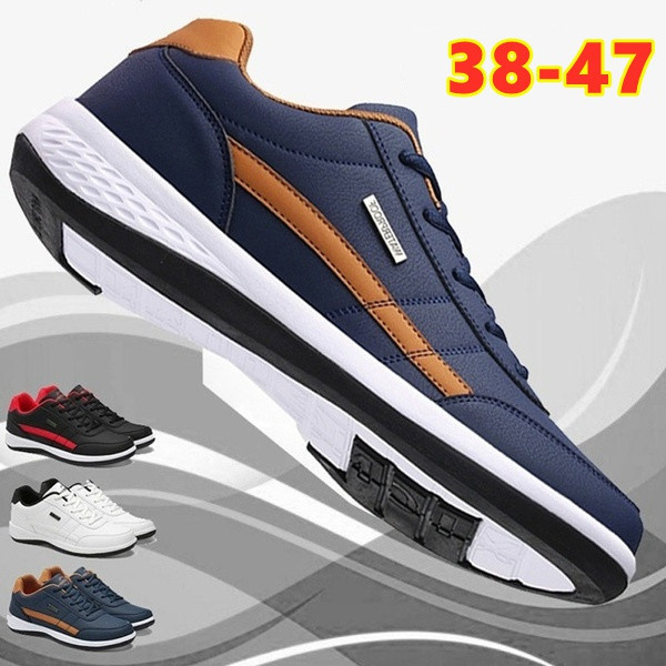 Men s Fashion Leather Casual Sneakers Sports Running Shoes Sapatos Femininos Zapatos De Hombre Size