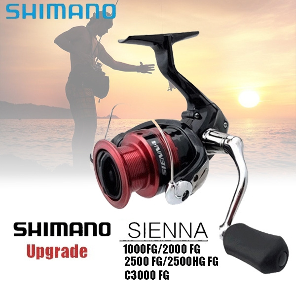 New SHIMANO SIENNA FG 500 1000 2000 2500 C3000 4000 3 ball bearing+one  roller bearing Spinning Fishing Reel Saltwater Reel