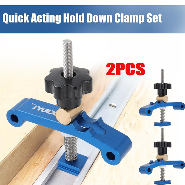 FireAngels Quick Acting Hold Down Clamp T-Slot T-Track Clamp Set for Wood Working