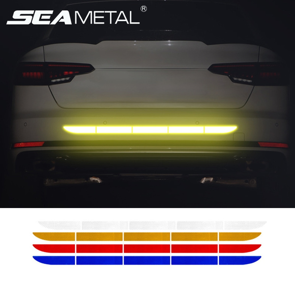 Car Reflective Stickers Waterproof Car Warning Sticker Reflective Tape Car Decals Stickers Car Trunk Body Auto Accessories