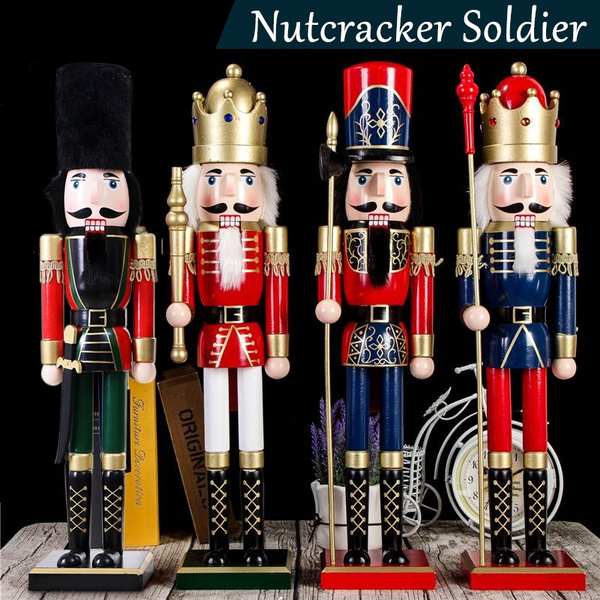 Puppets Figures for Christmas New Year Gift for Kids Wooden Soldier Doll Wooden Nutcracker Small Crafts DIY Adjustable Status Wakauto Wooden Nutcracker Figures