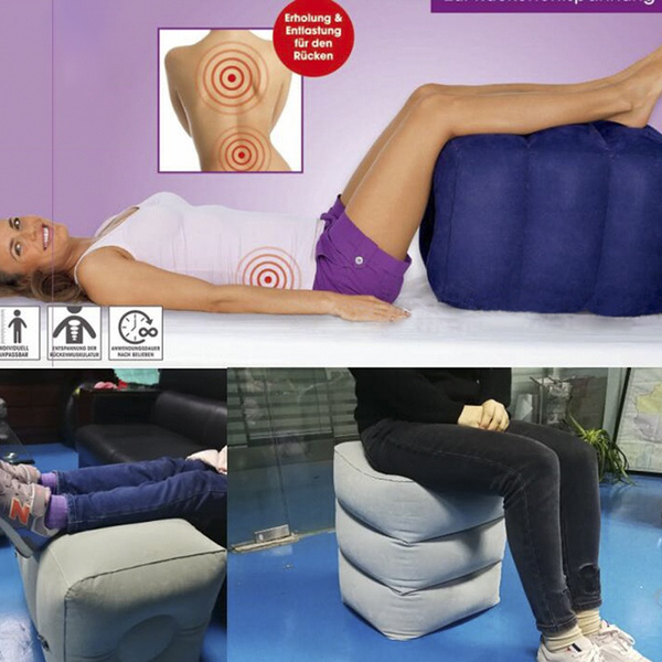 Inflatable Airplane Footrest Pillow