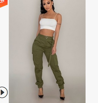 Women Overalls Pants Army Military 