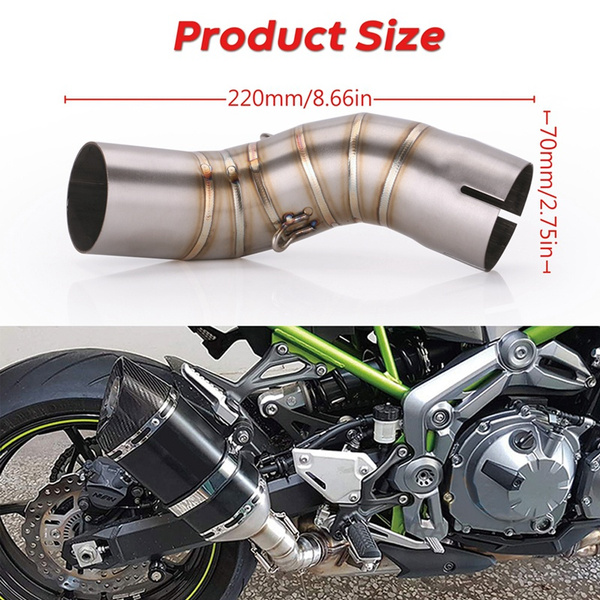 Motorcycle Middle Pipe Exhaust Link Pipe Slip On Section For Kawasaki Z900  Z 900 17- 18 without Exhaust Muffler