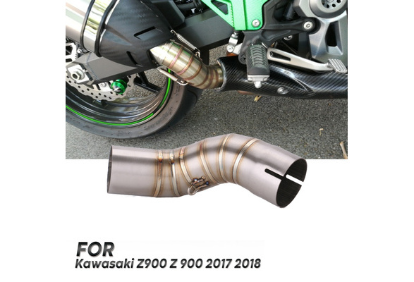 Motorcycle Middle Pipe Exhaust Link Pipe Slip On Section For Kawasaki Z900  Z 900 17- 18 without Exhaust Muffler