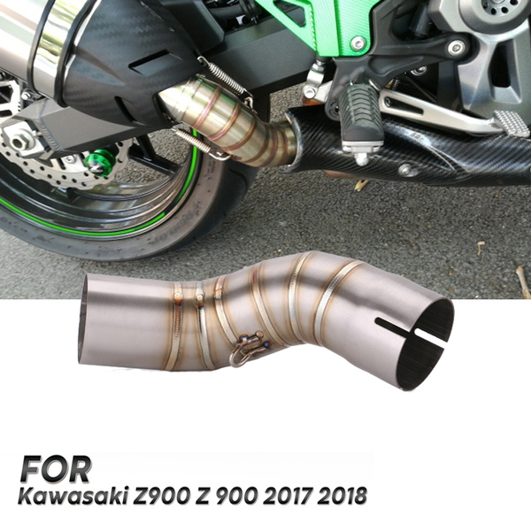 Motorcycle Middle Pipe Exhaust Link Pipe Slip On Section For Kawasaki Z900  Z 900 17- 18 without Exhaust Muffler