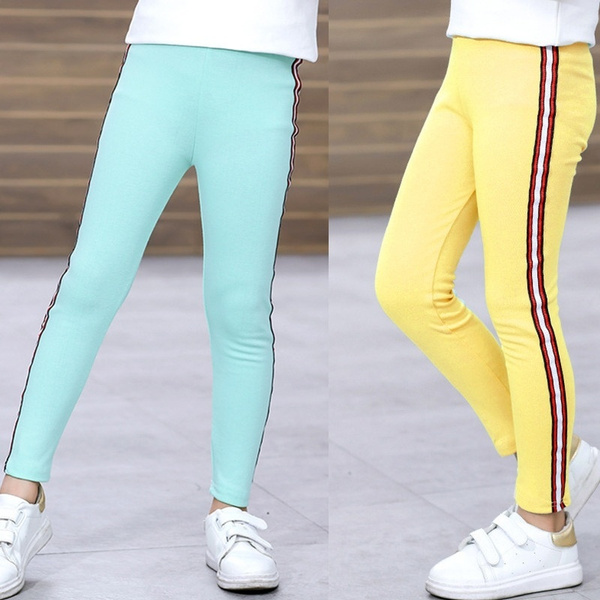 2019 Spring Autumn Children's Tight Leggings 3-12 Years Kids Girls Sports  Pants Long Trousers for Daily Casual Wear