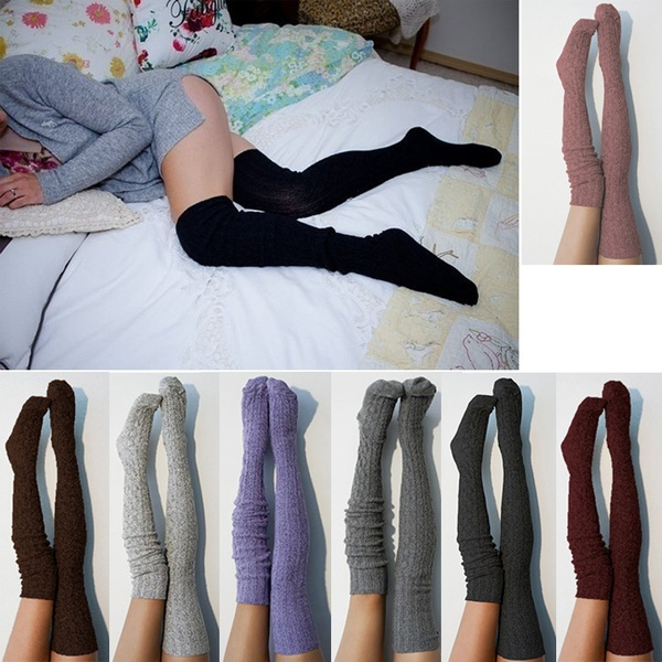 Warm thigh high outlet socks