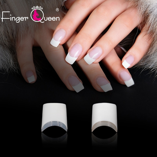 Fingerqueen 12 24pcs Top Quality Half Nail Tips Natural Clear Ballerina Coffin False Nails Artificial Diy False Fake Uv Gel Nail Art Decoration Kp213 Wish