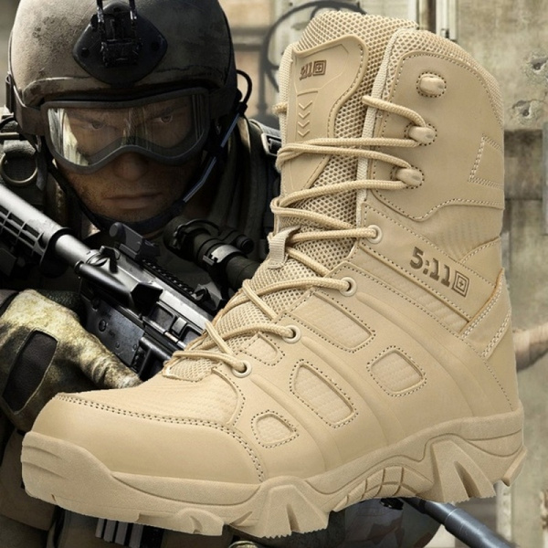 Men Camo Outdoor Military Tactical Boots Desert Shoes Hiking Travel Camping Boot