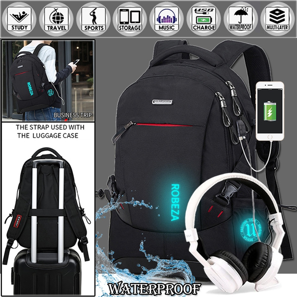 backpack with charger and speakers