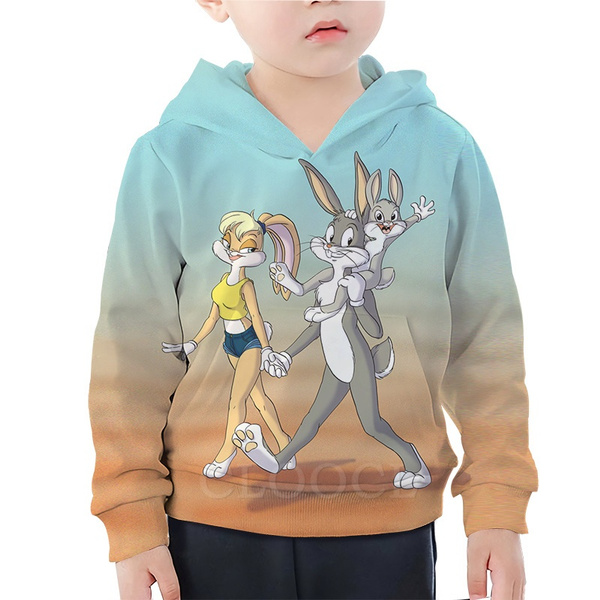 Bugs Bunny Hoodies Children's Cartoon 3D Print Anime Boy Girl Youth Casual  Baby Hoodie Hip Hop Tops | Wish