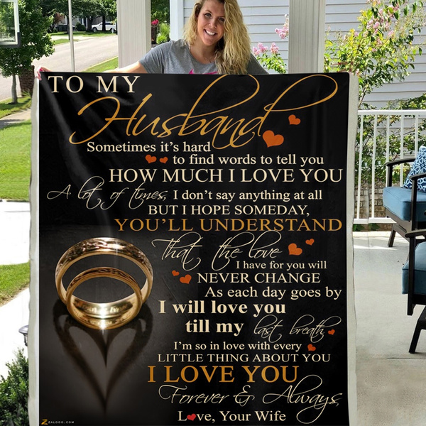 Fiance Gifts for Him, Fiancee To My Fiance The Day I Fell In Love With You  Blanket