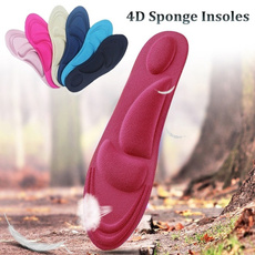 1Pair Men Women 4D Orthotic Arch Support Sponge Insoles Sport Comfort Shoe Shock Absorb Gel Heel Random Color