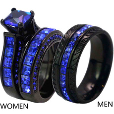 Couple Rings, Blues, wedding ring, titanium