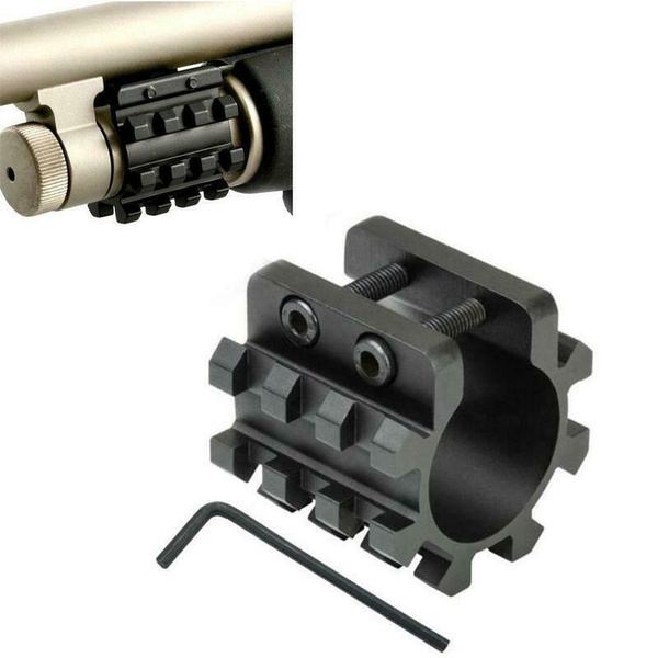 Hunting Tactical Rifle Gun Barrel Mounts with 3 Side Rails for Laser