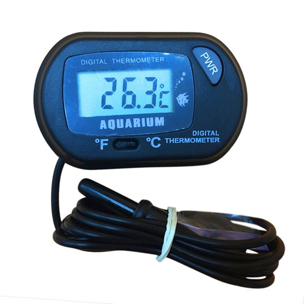 Digital Lcd Display Fish Aquarium Reptile Terrarium Temperature Thermometer  Probe Meter Fridge With Suction Cup Pet Supplies