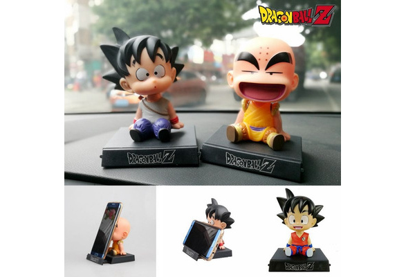 Dragon Ball Z Goku Kuririn Car Decoration Phone Bracket Action Figure Toy 12cm 