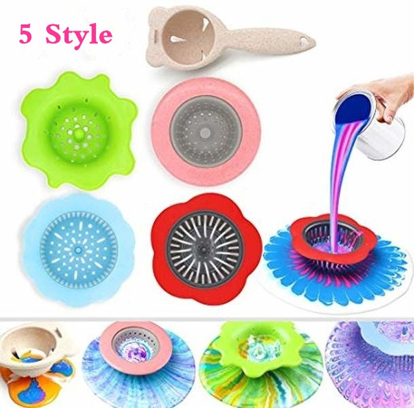 1 PCS Acrylic Pouring Strainers Plastic Silicone Strainer Flower Drain  Basket Acrylic Paint Pouring Supplies
