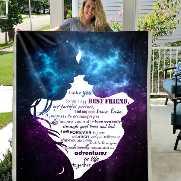 to wife husband I TAKE YOU TO BE MY BEST FRIEND 3D Custom Fleece Photo
