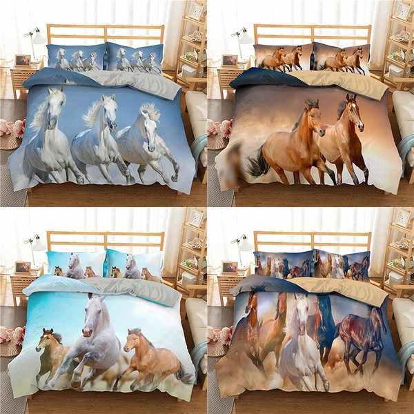 Queen Size Decorative 3 Piece Bedding Set with 2 Pillow Shams Ambesonne Horse Duvet Cover Set Powerful Appaloosa Stallion Graceful Royal Pure Blood Champion Equine Print Charcoal 