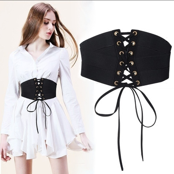 Womens Leather Waist Belt With Buckle Womens Clothing Elastic Wide Band  Corset Cincher For Underbust And Cummerbund Style From Grandliu, $9.56
