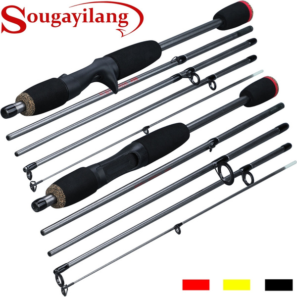 Sougayilang Fishing Rod 5 Section Ultralight Weight Spinning /Casting Fishing  Rod for Travel Fishing Tackle