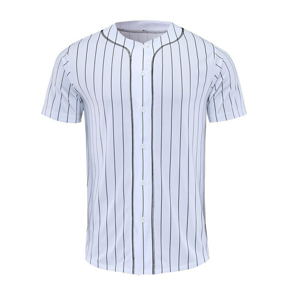 white striped baseball jersey