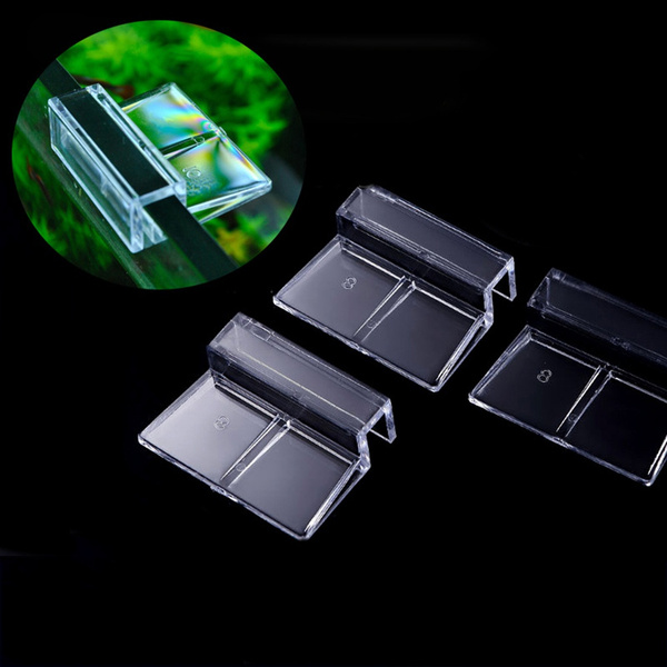 TOPINCN 4Pcs Aquarium Cover Bracket Stainless Steel Fish Tank Glass Cover Clips Fish Tank Lid Holder Support