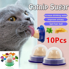 New 1/5/10 PCS Healthy Funny Cat Nip Sugar Solid Catnip Sugar Long Strong Pill Energy Ball Cat Nutrition Cream Licking Solid Candy Cats Lovly Snacks Toy 
