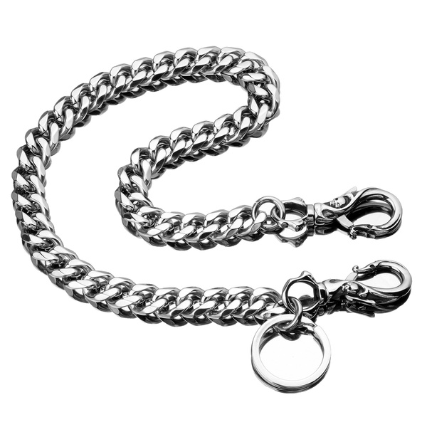Never Fade Stainless Steel Wallet Chain Men's Luxury Keychain
