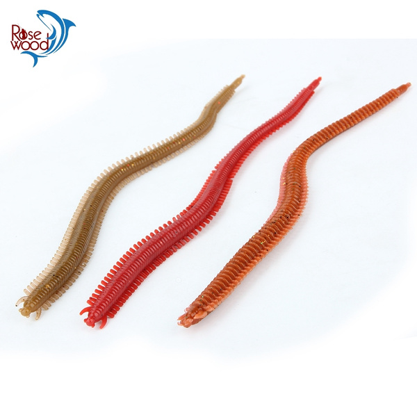 Soft Plastic Tentacle Worms Fishing Lure 15cm/2.7g Earthworms Soft Baits  Centipede Silicone Lure For Bass Freshwater Saltwater Fishing 8pcs/lot