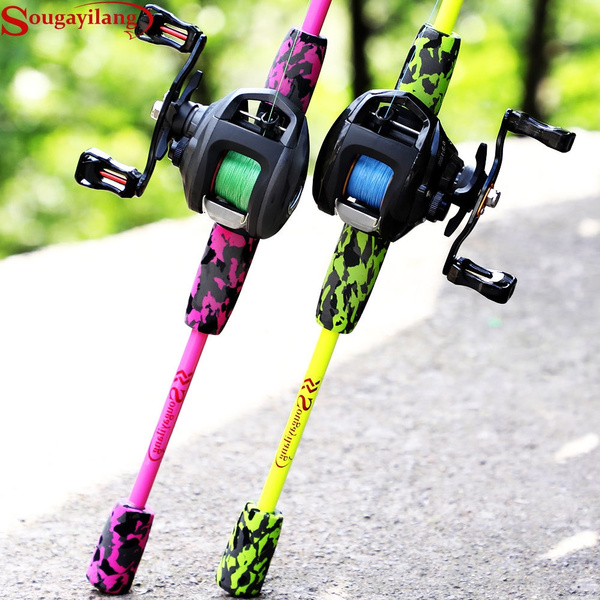 Sougayilang Baitcaster Combos with Portable 170cm 5 Section Travel Fishing  Rod and 13BB Casting Fishing Reel