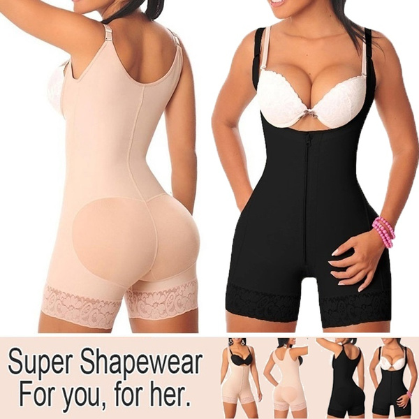 Upgraded Latex Seamless Compression Body Shaper Lift Bum Firm Tummy Control  Waist Slimmer Slimming Shapewear Bodysuit Underwear Briefs for Women