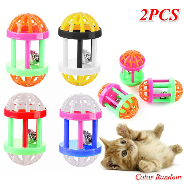 2PCS Cat Interactive Toy Dumbbell Jingle Playing Kitten Toy Cat