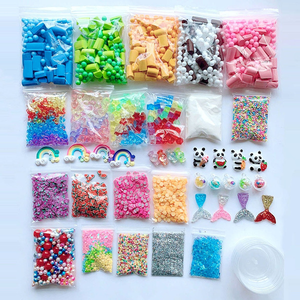 Slime Supplies Kit Foam Beads Charms Styrofoam Balls Tools Für DIY Slime Making 